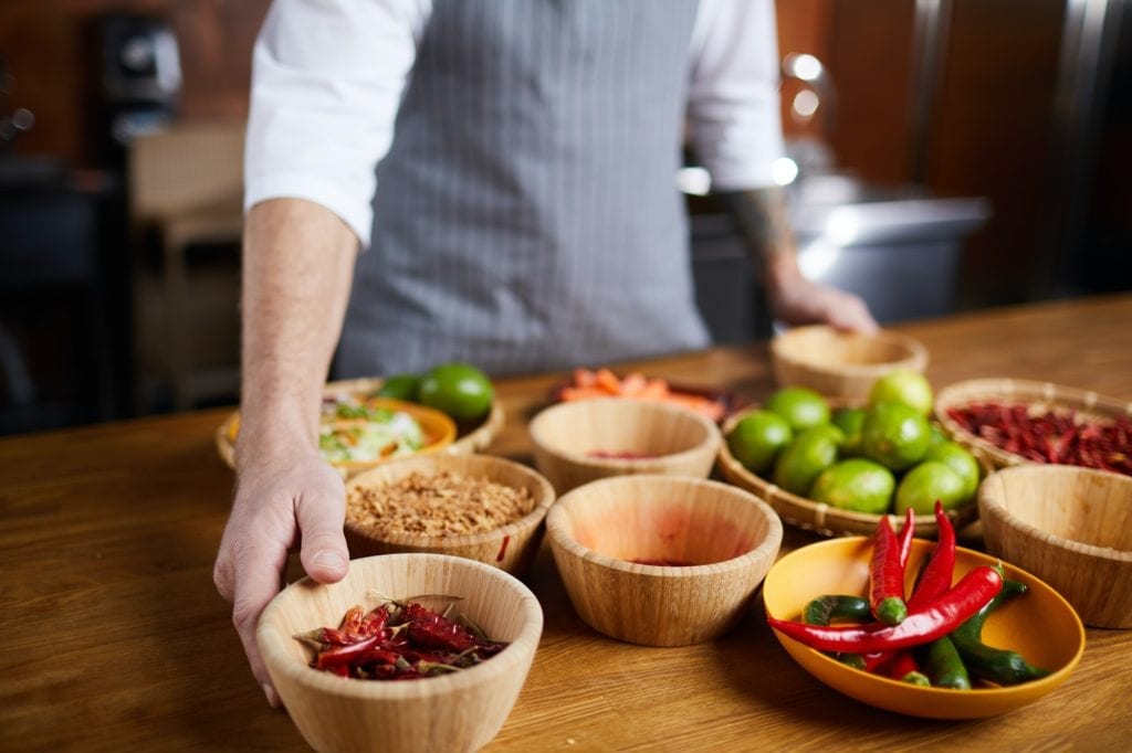 Chef Choosing Spices