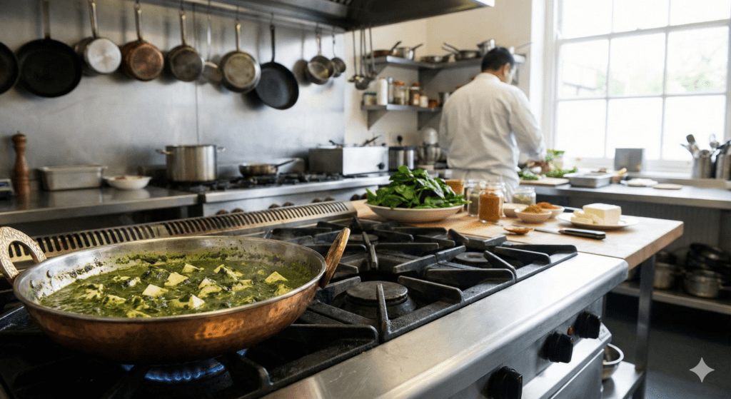 Saag paneer - saag is spinach and paneer is a very mild cheese