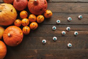 Eyeballs are ideal for a Halloween curry
